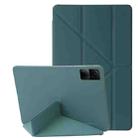 For Xiaomi Redmi Pad 10.6 Deformation Silicone Leather Tablet Case(Deep Green) - 1