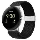 For Google Pixel Watch Metal Buckle Nylon Watch Band(Black) - 1