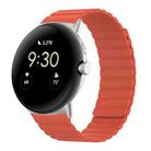 For Google Pixel Watch Two-section Magnetic Silicone Watch Band(Red) - 1