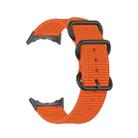 For Google Pixel Watch Three-ring Black Buckle Nylon Watch Band(Orange) - 1