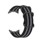 For Google Pixel Watch Three-ring Black Buckle Nylon Watch Band(Black Grey) - 1