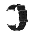 For Google Pixel Watch Three-ring Black Buckle Nylon Watch Band(Black) - 1