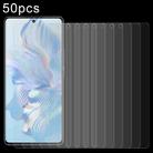For Honor 80 Pro Flat 50 PCS 0.26mm 9H 2.5D Tempered Glass Film - 1