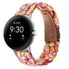 For Google Pixel Watch Three-beads Resin Watch Band(Face Red) - 1