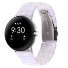 For Google Pixel Watch Three-beads Resin Watch Band(Flash White) - 1