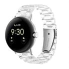 For Google Pixel Watch Three-beads Resin Watch Band(Transparent) - 1