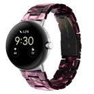 For Google Pixel Watch Three-beads Resin Watch Band(Purple Light) - 1