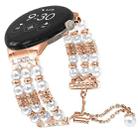 For Google Pixel Watch Pearl Half Bracelet Watch Band(Rose Gold) - 1