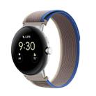 For Google Pixel Watch Loop Silver Connector Nylon Watch Band(Blue) - 1