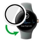 For Google Pixel Watch Frosted PC Frame Tempered Film Integrated Watch Protective Case(White) - 4