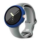 For Google Pixel Watch Frosted PC Frame Tempered Film Integrated Watch Protective Case(Midnight Blue) - 1