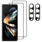 For Samsung Galaxy Z Fold4 5G 2pcs Full Glue Full Screen Tempered Glass Film with 2pcs Lens Protector - 1