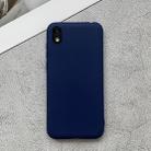 For Huawei Honor Play 3e Shockproof Frosted TPU Protective Case(Dark Blue) - 1