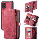 For Galaxy A71 CaseMe Detachable Multifunctional Horizontal Flip Leather Case, with Card Slot & Holder & Zipper Wallet & Photo Frame(Red) - 1