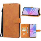 For OPPO A78 Leather Phone Case(Brown) - 1