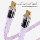 ROCK Z21 100W USB-C/Type-C to USB-C/Type-C Transparent Fast Charging Data Cable, Length: 1.2m(Black) - 3