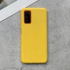 For Huawei Honor V30 Shockproof Frosted TPU Protective Case(Yellow) - 1