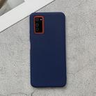 For Huawei Honor V30 Shockproof Frosted TPU Protective Case(Dark Blue) - 1