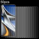 For Xiaomi Poco X5 Pro 50pcs 0.26mm 9H 2.5D Tempered Glass Film - 1