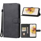 For Motorola Moto G73 Leather Phone Case(Black) - 1