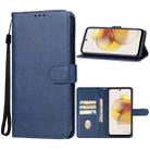 For Motorola Moto G73 Leather Phone Case(Blue) - 1