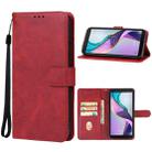 For TCL Ion X Leather Phone Case(Red) - 1