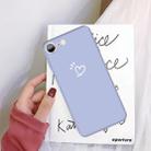 For iPhone SE 2022 / SE 2020 / 8 / 7 Three Dots Love-heart Pattern Colorful Frosted TPU Phone Protective Case(Light Purple) - 1