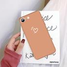 For iPhone SE 2022 / SE 2020 / 8 / 7 Three Dots Love-heart Pattern Colorful Frosted TPU Phone Protective Case(Coral Orange) - 1