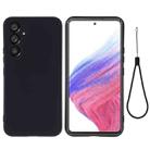 For Samsung Galaxy A54 5G Color Liquid Silicone Phone Case(Black) - 1