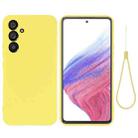 For Samsung Galaxy A54 5G Color Liquid Silicone Phone Case(Yellow) - 1