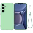 For Samsung Galaxy S25+ 5G Color Liquid Silicone Phone Case(Green) - 1