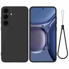 For Samsung Galaxy S25+ 5G Color Liquid Silicone Phone Case(Black) - 1