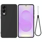 For Samsung Galaxy S25 Edge 5G Color Liquid Silicone Phone Case(Black) - 1