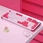 FOETOR Y98 Wireless 2.4G Multi-bluetooth Charging Gaming Keyboard(Red Pink) - 1