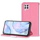 For Huawei P40 Lite Litchi Texture Solid Color Horizontal Flip Leather Case with Bracket & Card Slots & Wallet & Lanyard(Pink) - 1