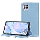 For Huawei P40 Lite Litchi Texture Solid Color Horizontal Flip Leather Case with Bracket & Card Slots & Wallet & Lanyard(Light Blue) - 1