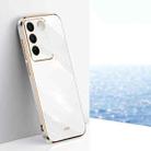 For vivo S16 Pro XINLI Straight Edge 6D Electroplate TPU Phone Case(White) - 1