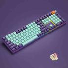 FOETOR R108 Wireless 2.4G Multi-bluetooth Charging Gaming Keyboard(Purple Green) - 1