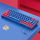FOETOR Y68 Wireless 2.4G Multi-bluetooth Charging Gaming Keyboard(Blue Red) - 1