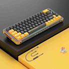 FOETOR Y68 Wireless 2.4G Multi-bluetooth Charging Gaming Keyboard(Grey Yellow) - 1