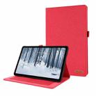 For Nokia T21 Fabric Leather Tablet Case with Wake-up / Sleep Function(Red) - 1