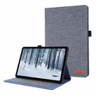 For Nokia T21 Fabric Leather Tablet Case with Wake-up / Sleep Function(Blue) - 1