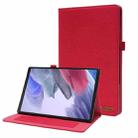 For Huawei MatePad SE Fabric Leather Tablet Case with Wake-up / Sleep Function(Red) - 1