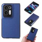 For OPPO Find N2 Carbon Fiber Texture Leather Phone Case(Blue) - 1