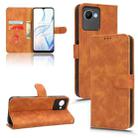 For Realme C30 / C33S Skin Feel Magnetic Flip Leather Phone Case(Brown) - 1