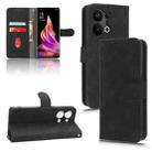 For OPPO Reno9 Pro+ 5G Skin Feel Magnetic Flip Leather Phone Case(Black) - 1