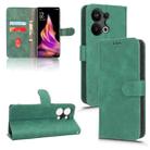 For OPPO Reno9 Pro+ 5G Skin Feel Magnetic Flip Leather Phone Case(Green) - 1