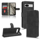 For Google Pixel 7a Skin Feel Magnetic Flip Leather Phone Case(Black) - 1