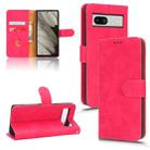 For Google Pixel 7a Skin Feel Magnetic Flip Leather Phone Case(Rose Red) - 1