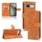 For Google Pixel 7a Skin Feel Magnetic Flip Leather Phone Case(Brown) - 1